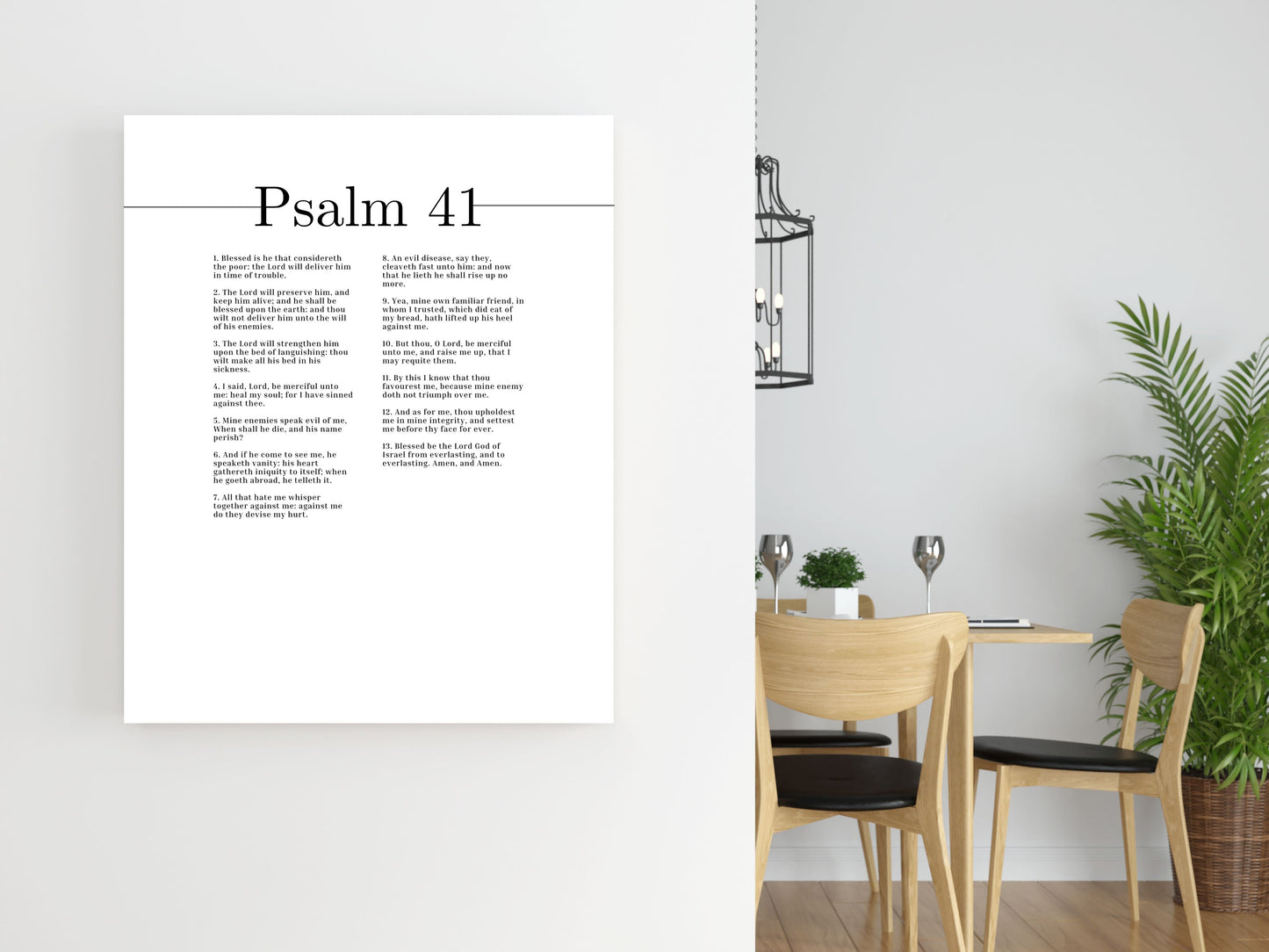 The Lord Will Strengthen Him Psalm 41 Bible Verse Canvas Christian Wall Art Ready to Hang Unframed-Express Your Love Gifts