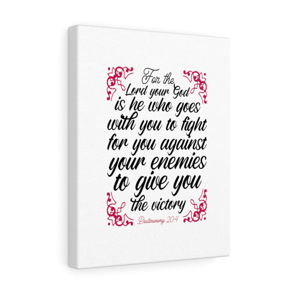 The Lord Your God Deuteronomy 20:4 Bible Verse Canvas Christian Wall Art Ready to Hang Unframed-Express Your Love Gifts