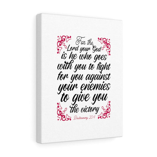 The Lord Your God Deuteronomy 20:4 Bible Verse Canvas Christian Wall Art Ready to Hang Unframed-Express Your Love Gifts