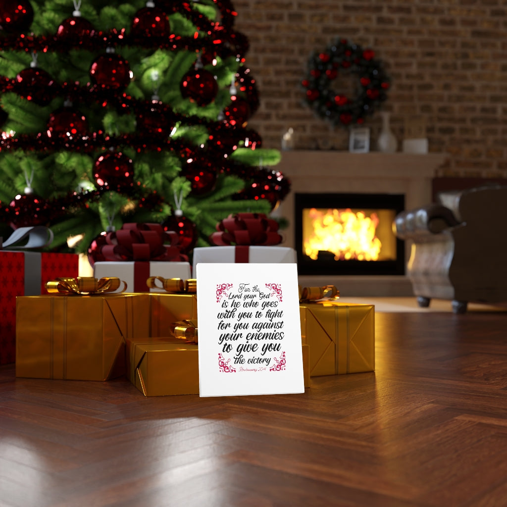 The Lord Your God Deuteronomy 20:4 Bible Verse Canvas Christian Wall Art Ready to Hang Unframed-Express Your Love Gifts