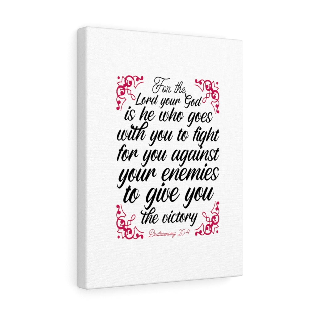 The Lord Your God Deuteronomy 20:4 Bible Verse Canvas Christian Wall Art Ready to Hang Unframed-Express Your Love Gifts