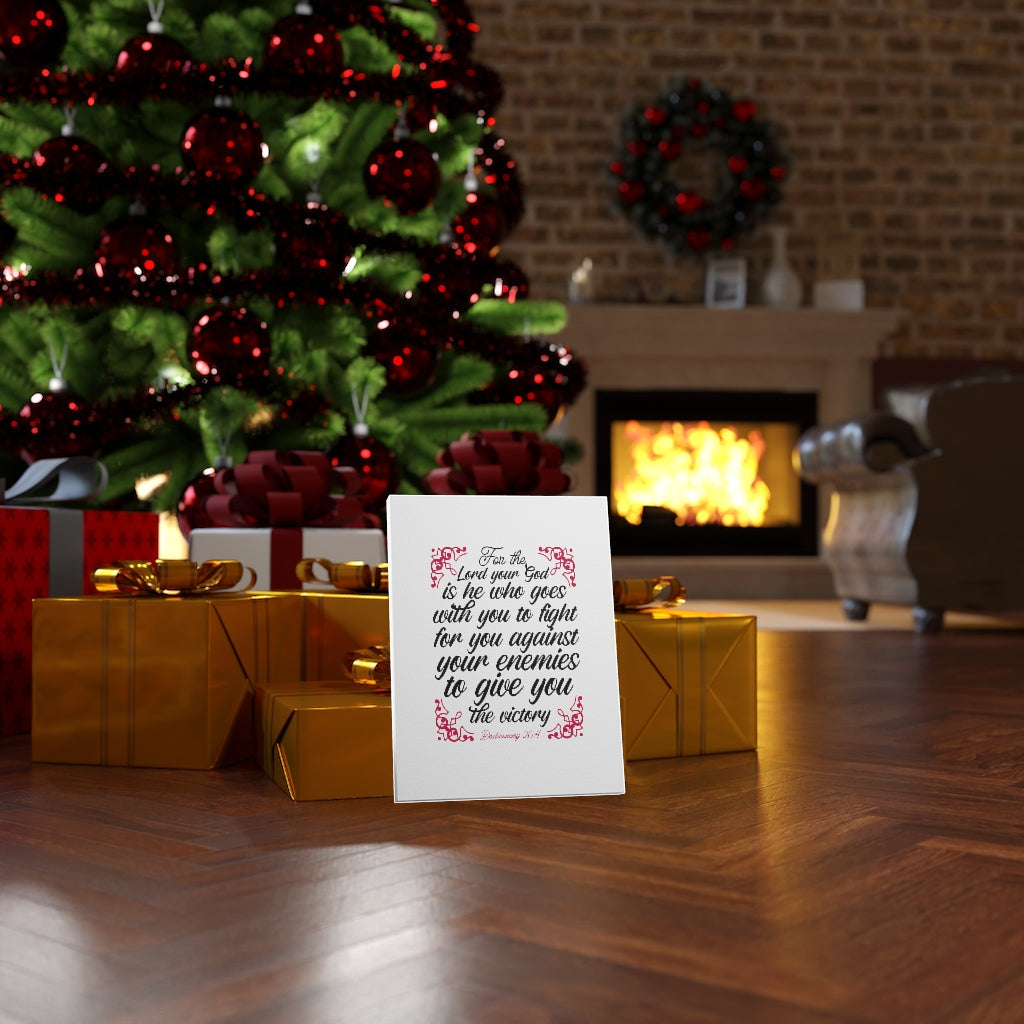 The Lord Your God Deuteronomy 20:4 Bible Verse Canvas Christian Wall Art Ready to Hang Unframed-Express Your Love Gifts