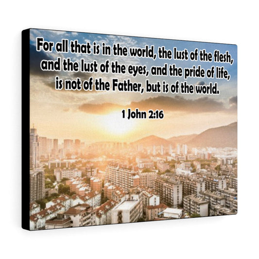 The Lust of The Flesh 1 John 2:16 Bible Verse Canvas Christian Wall Art Ready to Hang Unframed-Express Your Love Gifts