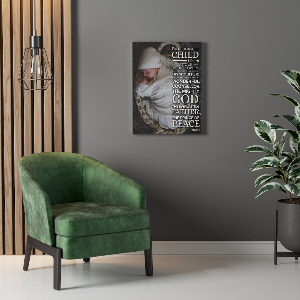 Scripture Walls The Mighty God Isaiah 9:6 Bible Verse Canvas Christian Wall Art Ready to Hang Unframed-Express Your Love Gifts