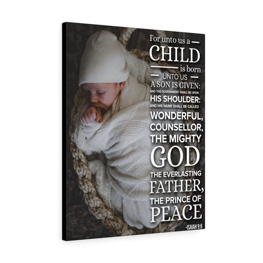 Scripture Walls The Mighty God Isaiah 9:6 Bible Verse Canvas Christian Wall Art Ready to Hang Unframed-Express Your Love Gifts