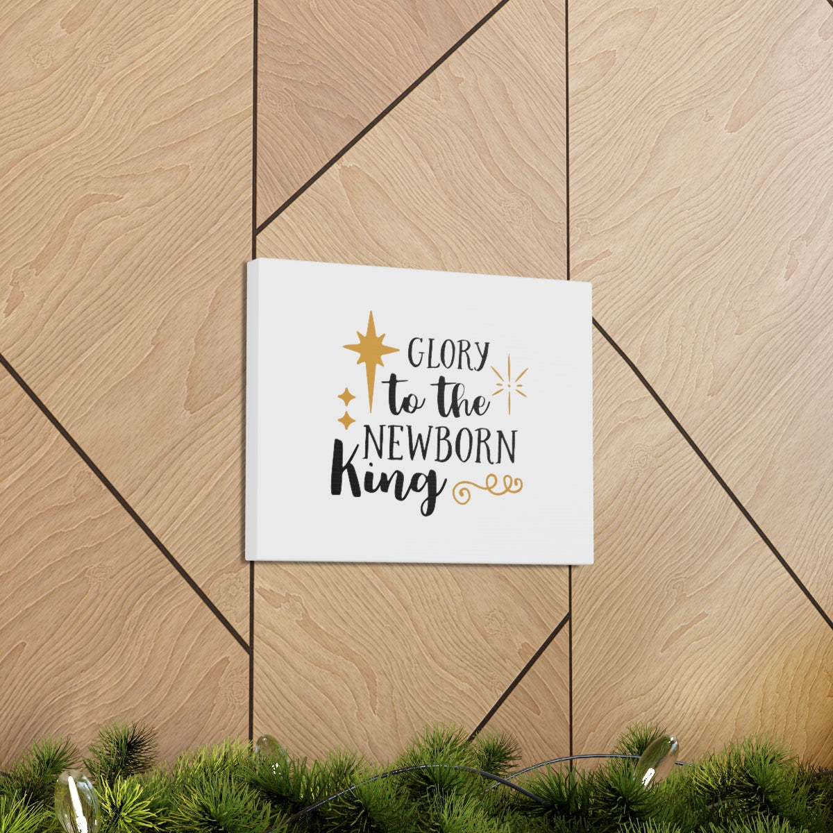 The Newborn King Luke 2:14 Star Christian Wall Art Bible Verse Print Ready to Hang Unframed-Express Your Love Gifts