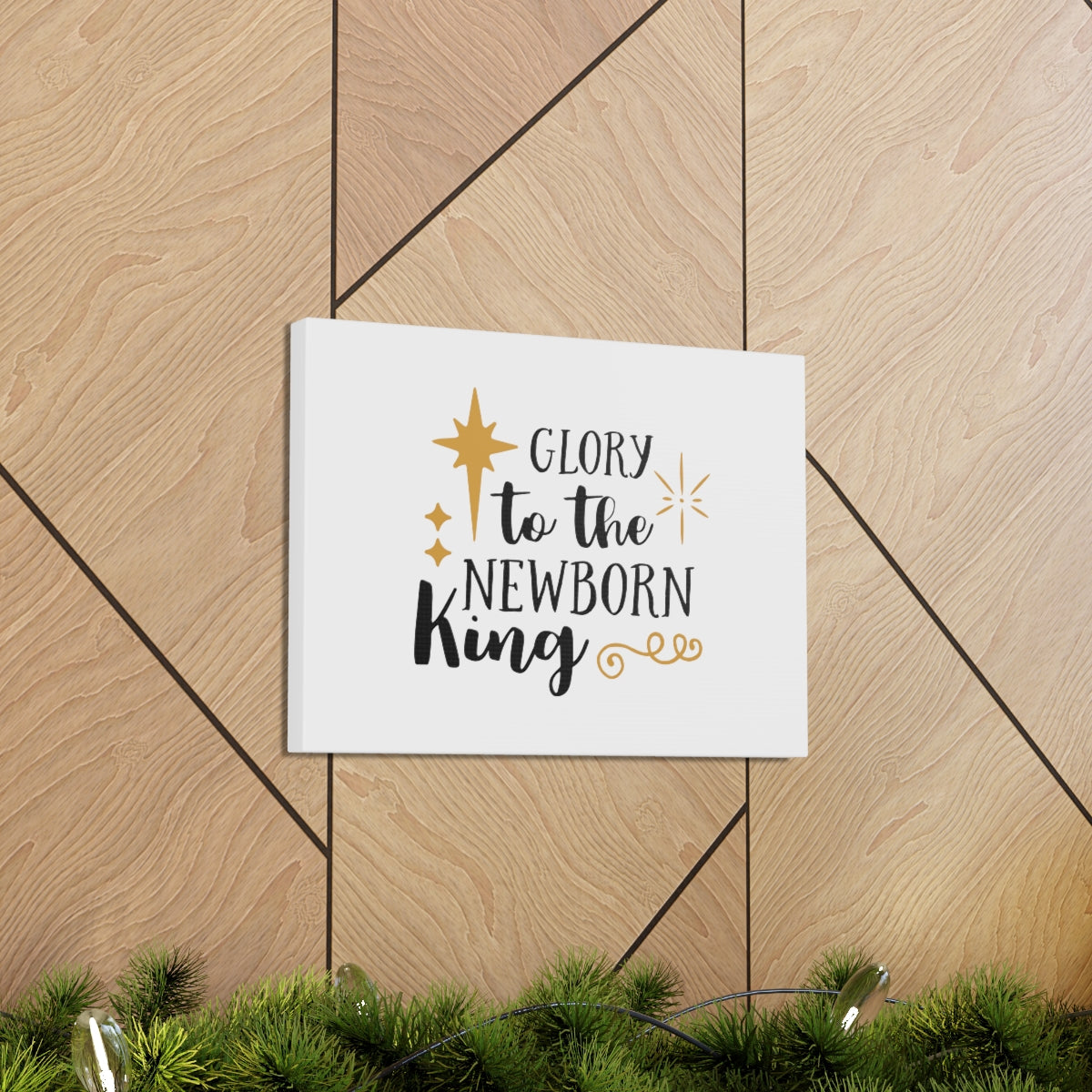 The Newborn King Luke 2:14 Star Christian Wall Art Bible Verse Print Ready to Hang Unframed-Express Your Love Gifts