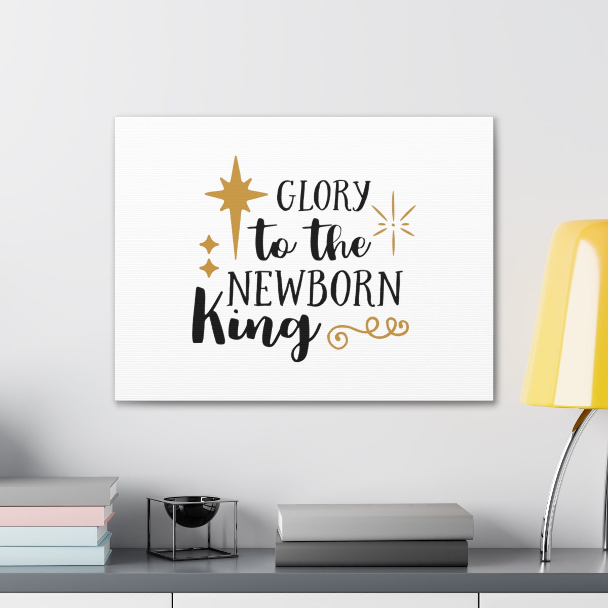 The Newborn King Luke 2:14 Star Christian Wall Art Bible Verse Print Ready to Hang Unframed-Express Your Love Gifts