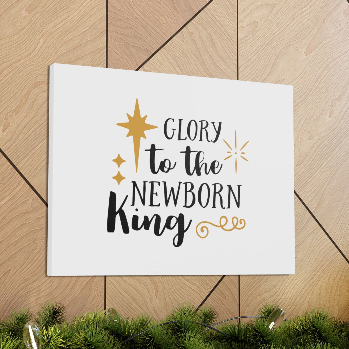 The Newborn King Luke 2:14 Star Christian Wall Art Bible Verse Print Ready to Hang Unframed-Express Your Love Gifts
