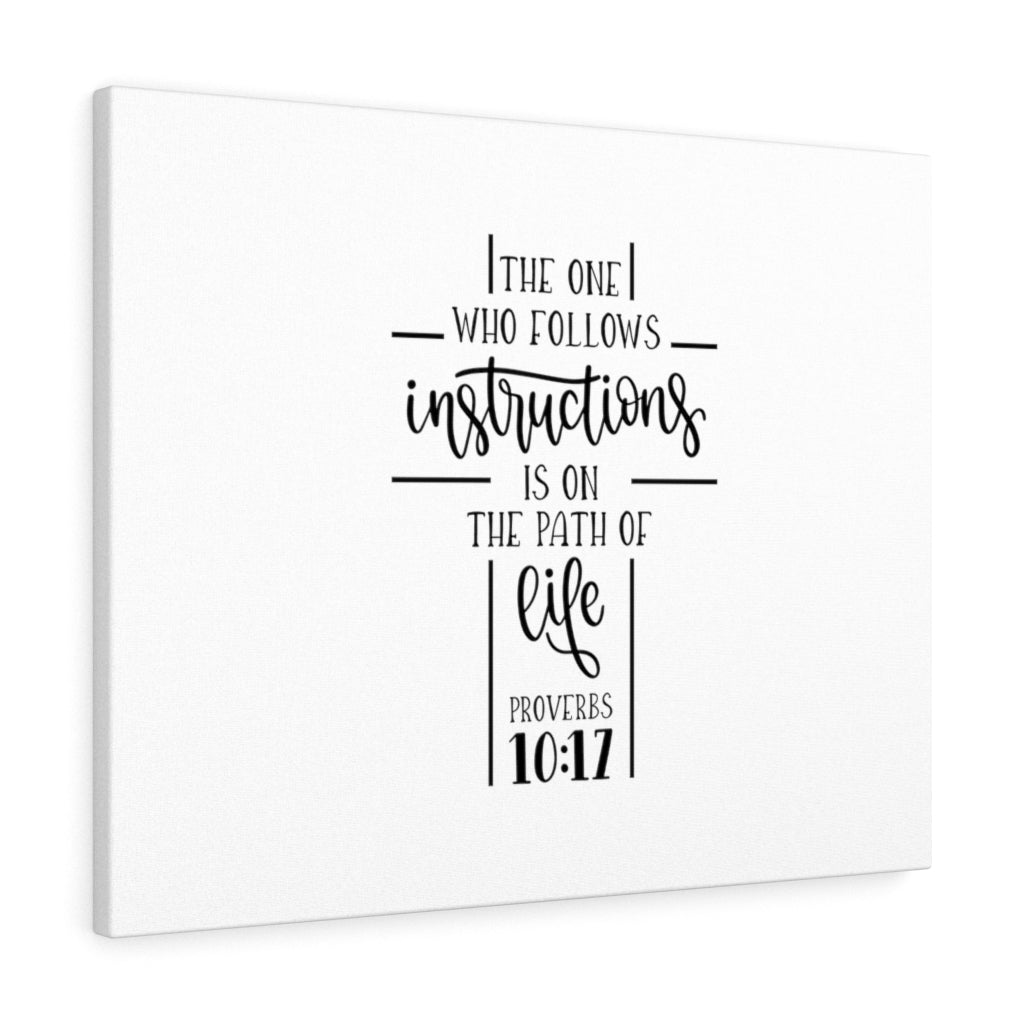 The Path Of Life Proverbs 10:17 Bible Verse Canvas Christian Wall Art Ready to Hang Unframed-Express Your Love Gifts