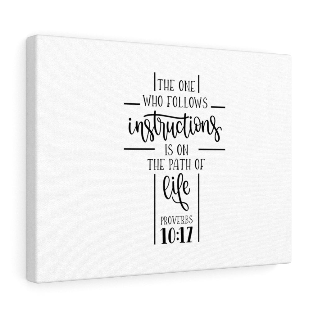 The Path Of Life Proverbs 10:17 Bible Verse Canvas Christian Wall Art Ready to Hang Unframed-Express Your Love Gifts
