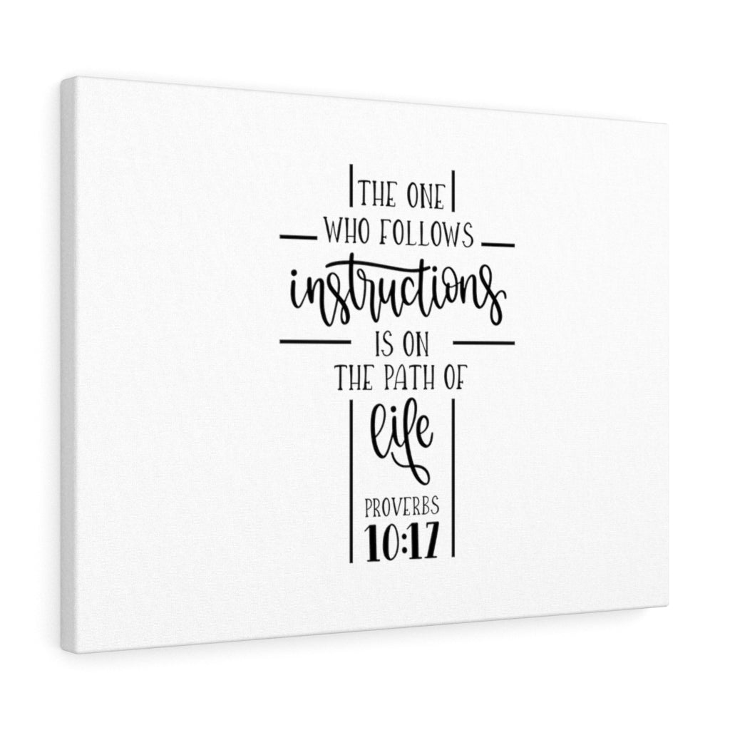 The Path Of Life Proverbs 10:17 Bible Verse Canvas Christian Wall Art Ready to Hang Unframed-Express Your Love Gifts