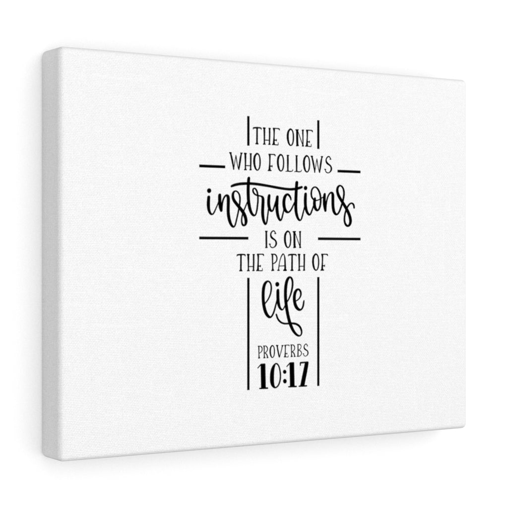 The Path Of Life Proverbs 10:17 Bible Verse Canvas Christian Wall Art Ready to Hang Unframed-Express Your Love Gifts