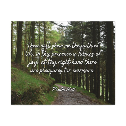 Scripture Walls The Path Of Life Psalm 16:11 Bible Verse Canvas Christian Wall Art Ready to Hang Unframed-Express Your Love Gifts