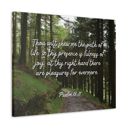 Scripture Walls The Path Of Life Psalm 16:11 Bible Verse Canvas Christian Wall Art Ready to Hang Unframed-Express Your Love Gifts