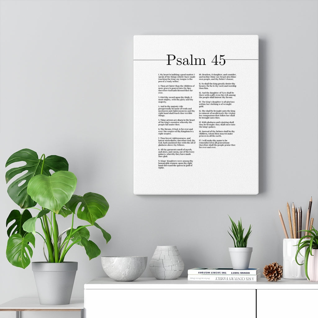 The People Praise Thee Forever And Ever Psalm 45 Bible Verse Canvas Christian Wall Art Ready to Hang Unframed-Express Your Love Gifts