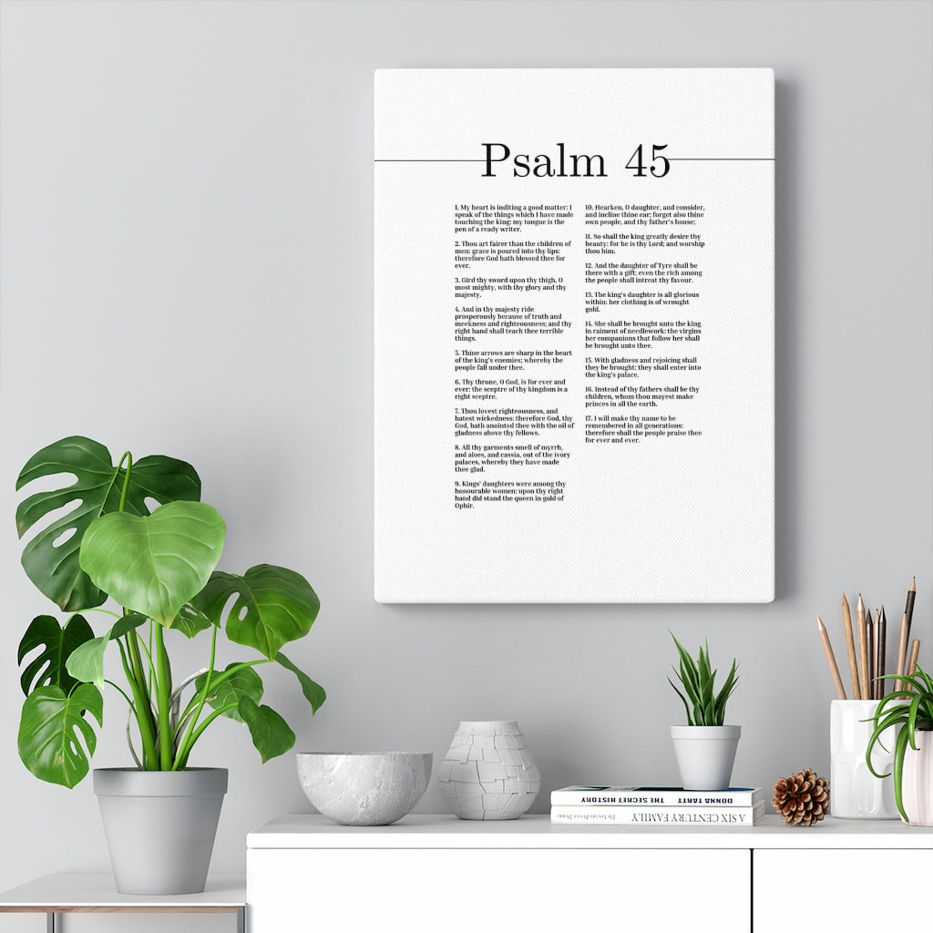 The People Praise Thee Forever And Ever Psalm 45 Bible Verse Canvas Christian Wall Art Ready to Hang Unframed-Express Your Love Gifts