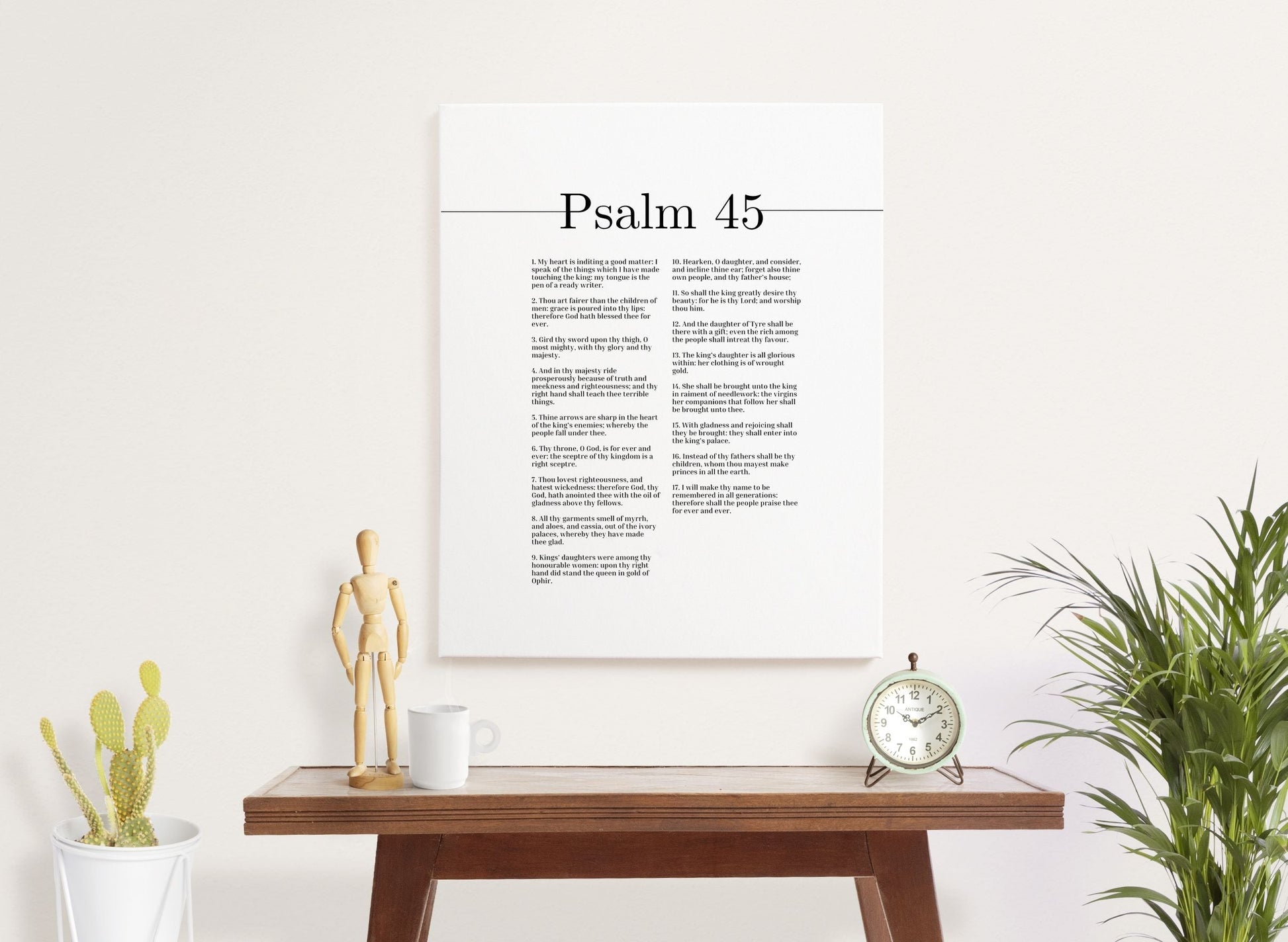The People Praise Thee Forever And Ever Psalm 45 Bible Verse Canvas Christian Wall Art Ready to Hang Unframed-Express Your Love Gifts