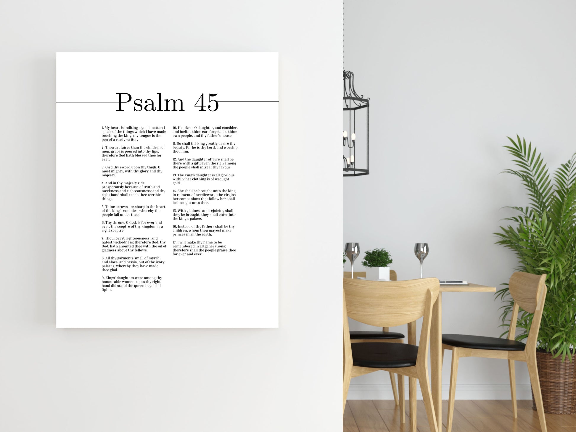 The People Praise Thee Forever And Ever Psalm 45 Bible Verse Canvas Christian Wall Art Ready to Hang Unframed-Express Your Love Gifts