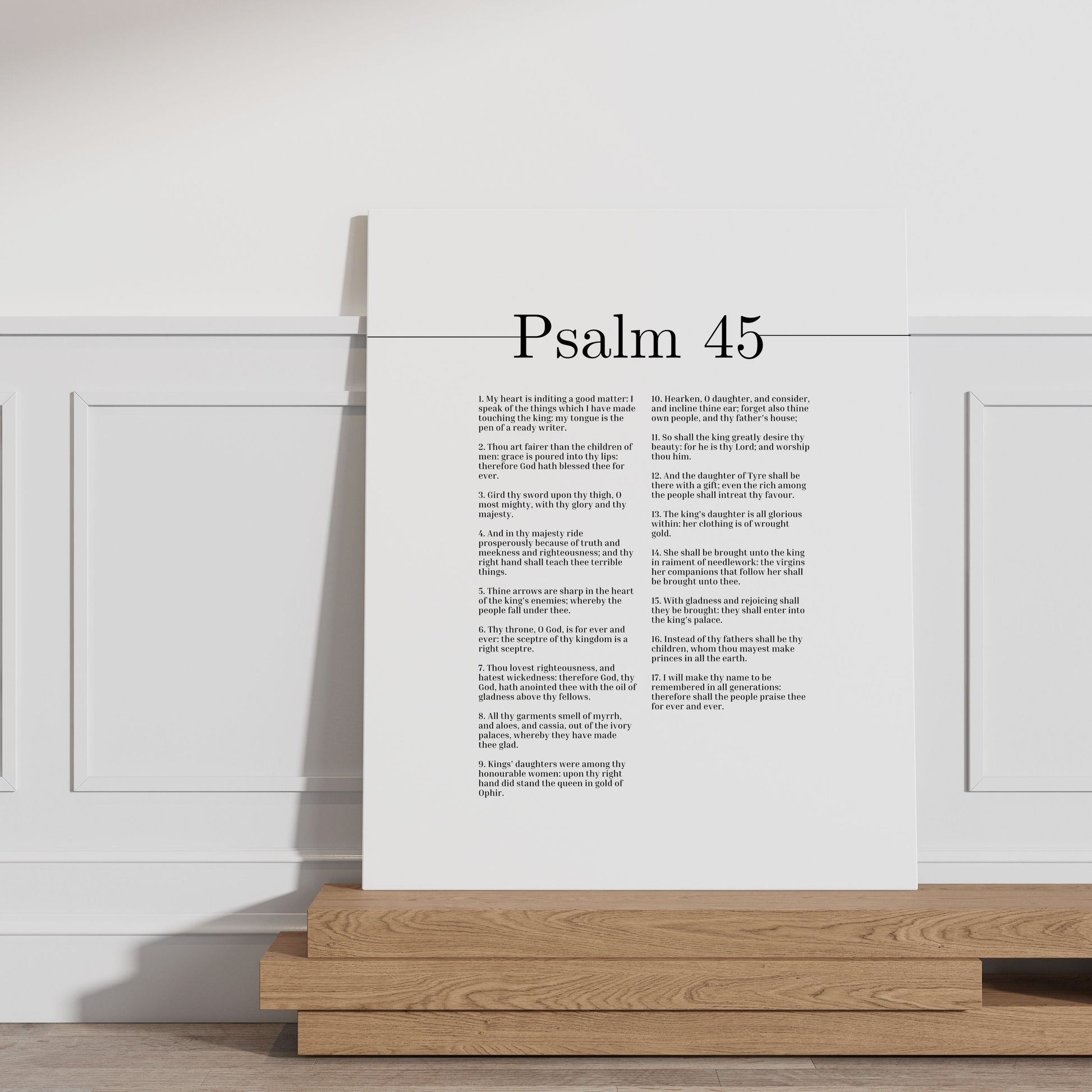The People Praise Thee Forever And Ever Psalm 45 Bible Verse Canvas Christian Wall Art Ready to Hang Unframed-Express Your Love Gifts