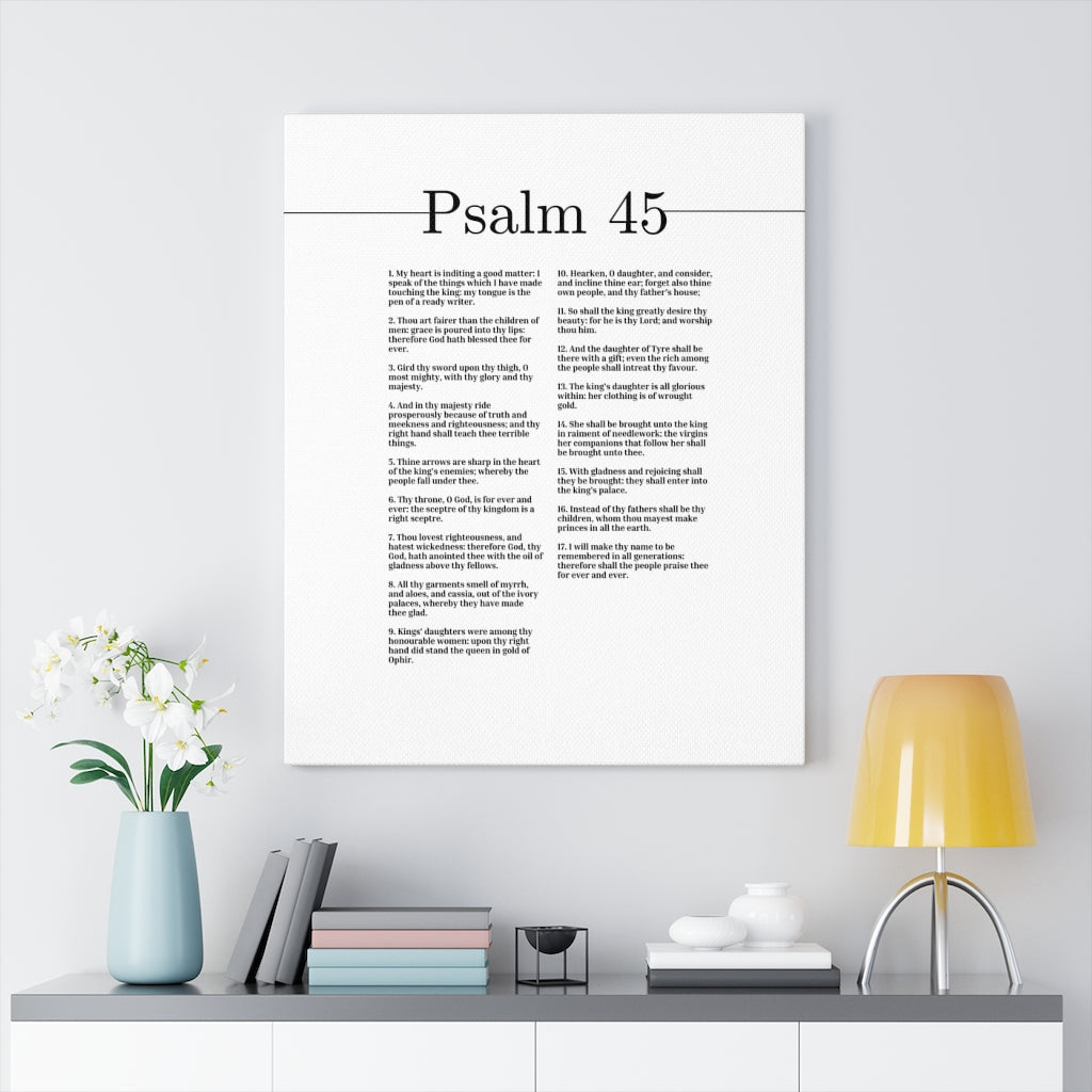 The People Praise Thee Forever And Ever Psalm 45 Bible Verse Canvas Christian Wall Art Ready to Hang Unframed-Express Your Love Gifts