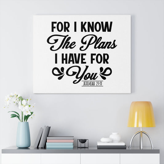The Plans I Have For You Jeremiah 29:11 Bible Verse Canvas Christian Wall Art Ready to Hang Unframed-Express Your Love Gifts