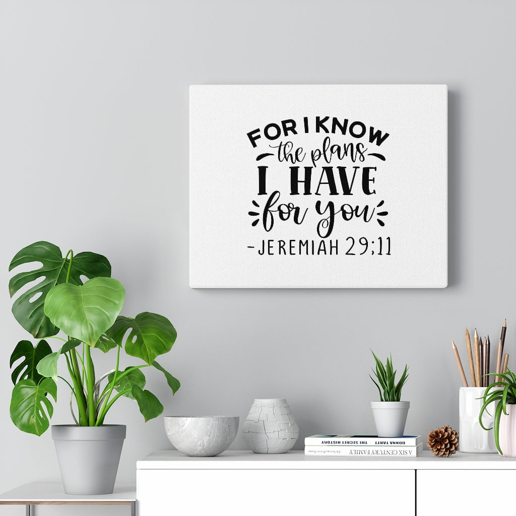The Plans I Have Jeremiah 29:11 Bible Verse Canvas Christian Wall Art Ready to Hang Unframed-Express Your Love Gifts