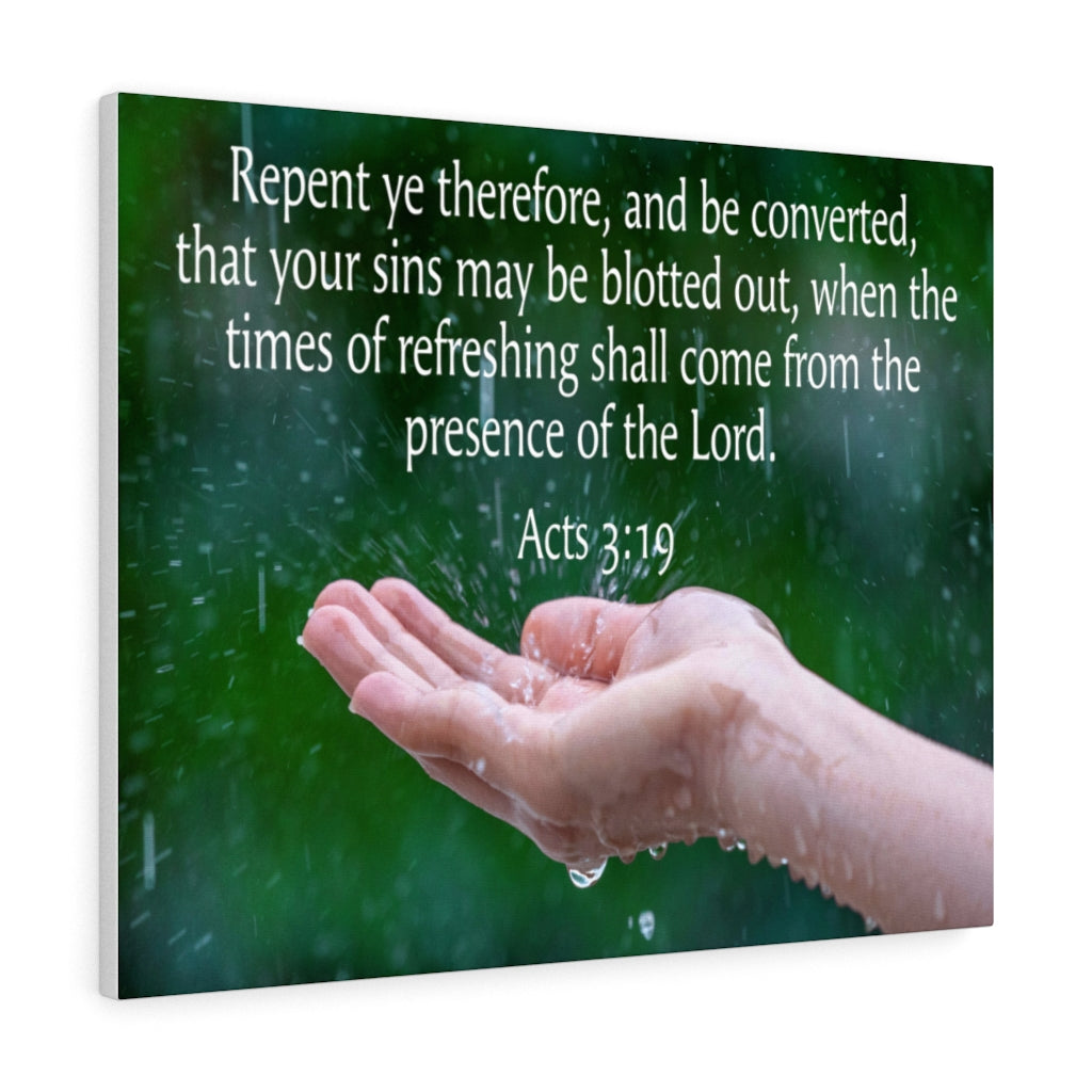 The Presence of The Lord Acts 3:19 Bible Verse Canvas Christian Wall Art Ready to Hang Unframed-Express Your Love Gifts