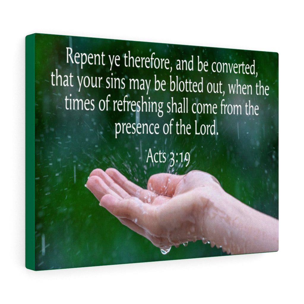 Scripture Walls The Presence of The Lord Acts 3:19 Bible Verse Canvas Christian Wall Art Ready to Hang Unframed-Express Your Love Gifts