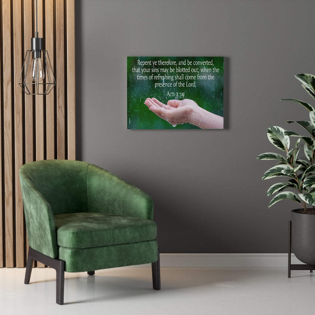Scripture Walls The Presence of The Lord Acts 3:19 Bible Verse Canvas Christian Wall Art Ready to Hang Unframed-Express Your Love Gifts