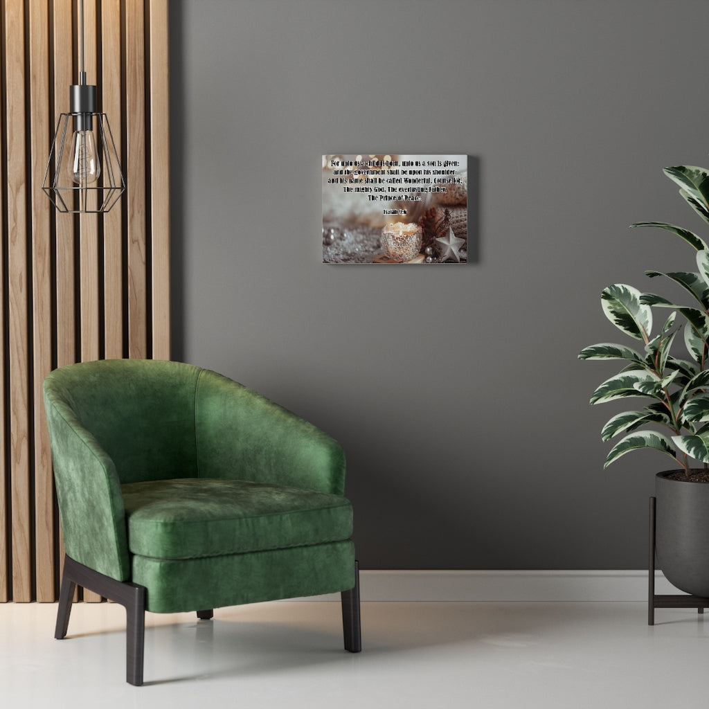 Scripture Walls The Prince of Peace Isaiah 9:6 Bible Verse Canvas Christian Wall Art Ready to Hang Unframed-Express Your Love Gifts