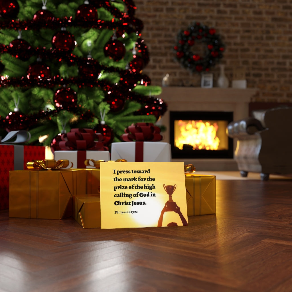 The Prize Philippians 3:14 Bible Verse Canvas Christian Wall Art Ready to Hang Unframed-Express Your Love Gifts