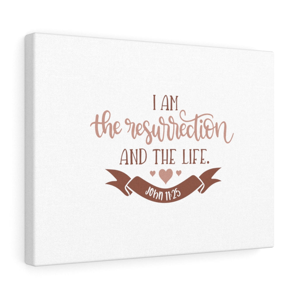 The Resurrection And The Life John 11:25 Bible Verse Canvas Christian Wall Art Ready to Hang Unframed-Express Your Love Gifts