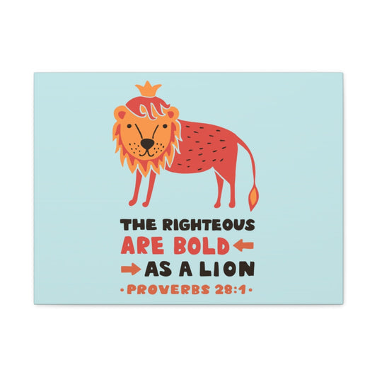 The Righteous Are Bold Proverbs 28:1 Christian Wall Art Bible Verse Print Ready To Hang Unframed-Express Your Love Gifts
