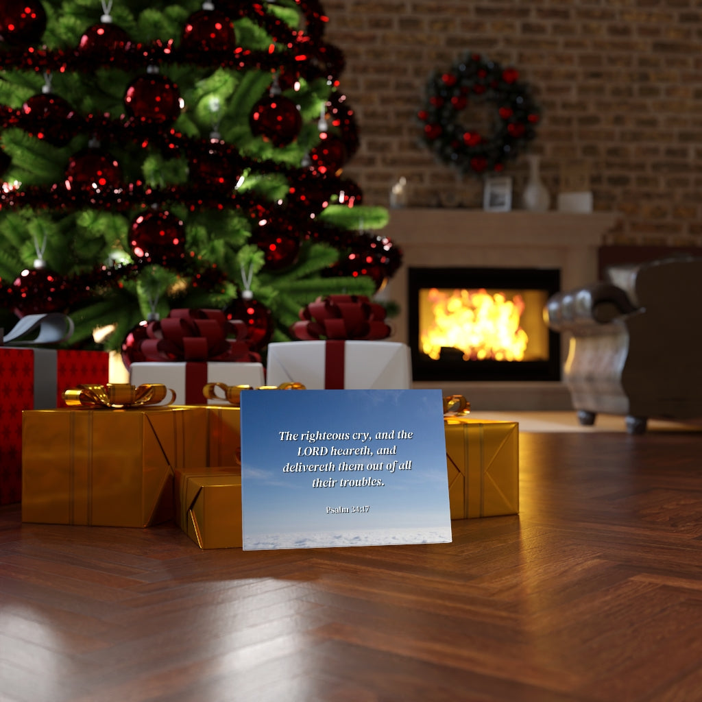 The Righteous Cry Psalm 34:17 Bible Verse Canvas Christian Wall Art Ready to Hang Unframed-Express Your Love Gifts