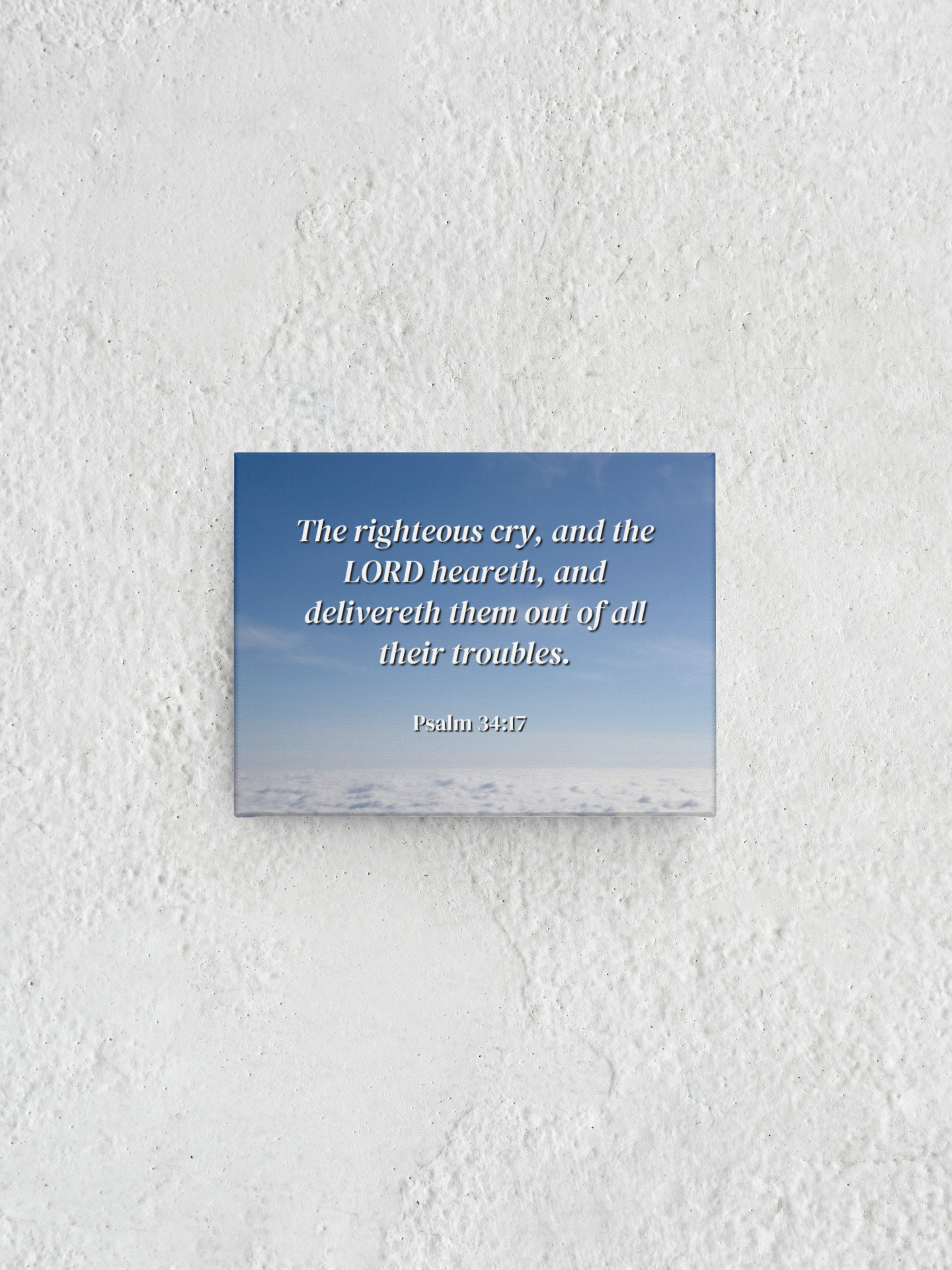 The Righteous Cry Psalm 34:17 Bible Verse Canvas Christian Wall Art Ready to Hang Unframed-Express Your Love Gifts