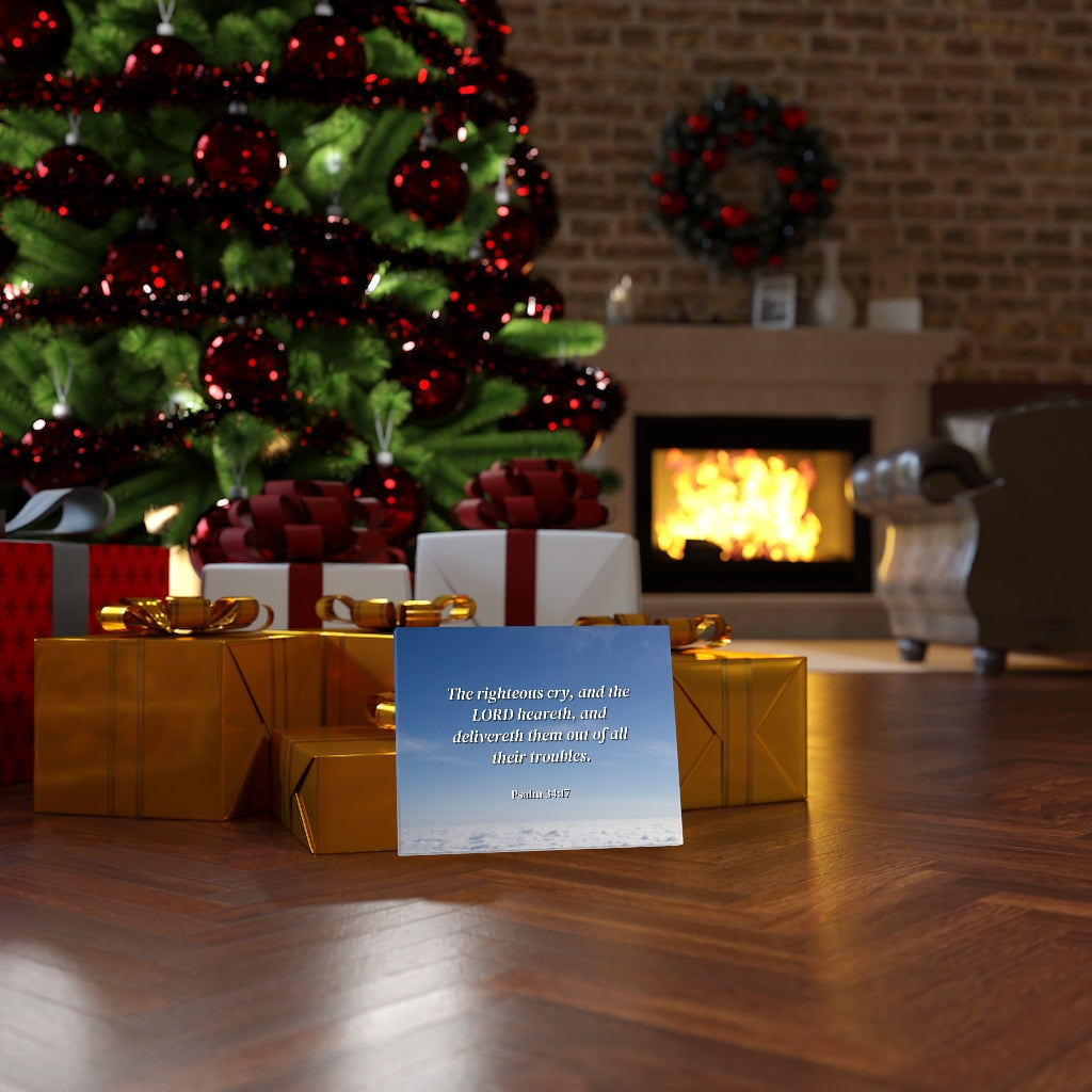 The Righteous Cry Psalm 34:17 Bible Verse Canvas Christian Wall Art Ready to Hang Unframed-Express Your Love Gifts