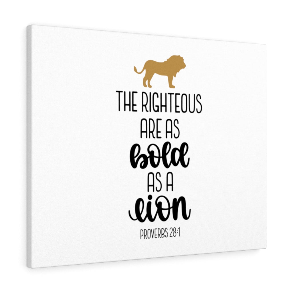 The Righteous Proverbs 28:1 Bible Verse Canvas Christian Wall Art Ready to Hang Unframed-Express Your Love Gifts