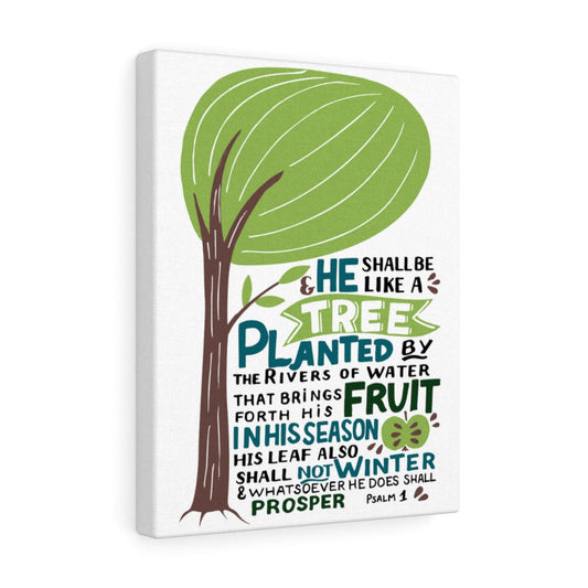 The Rivers Of Water Psalm 1 Bible Verse Canvas Christian Wall Art Ready to Hang Unframed-Express Your Love Gifts