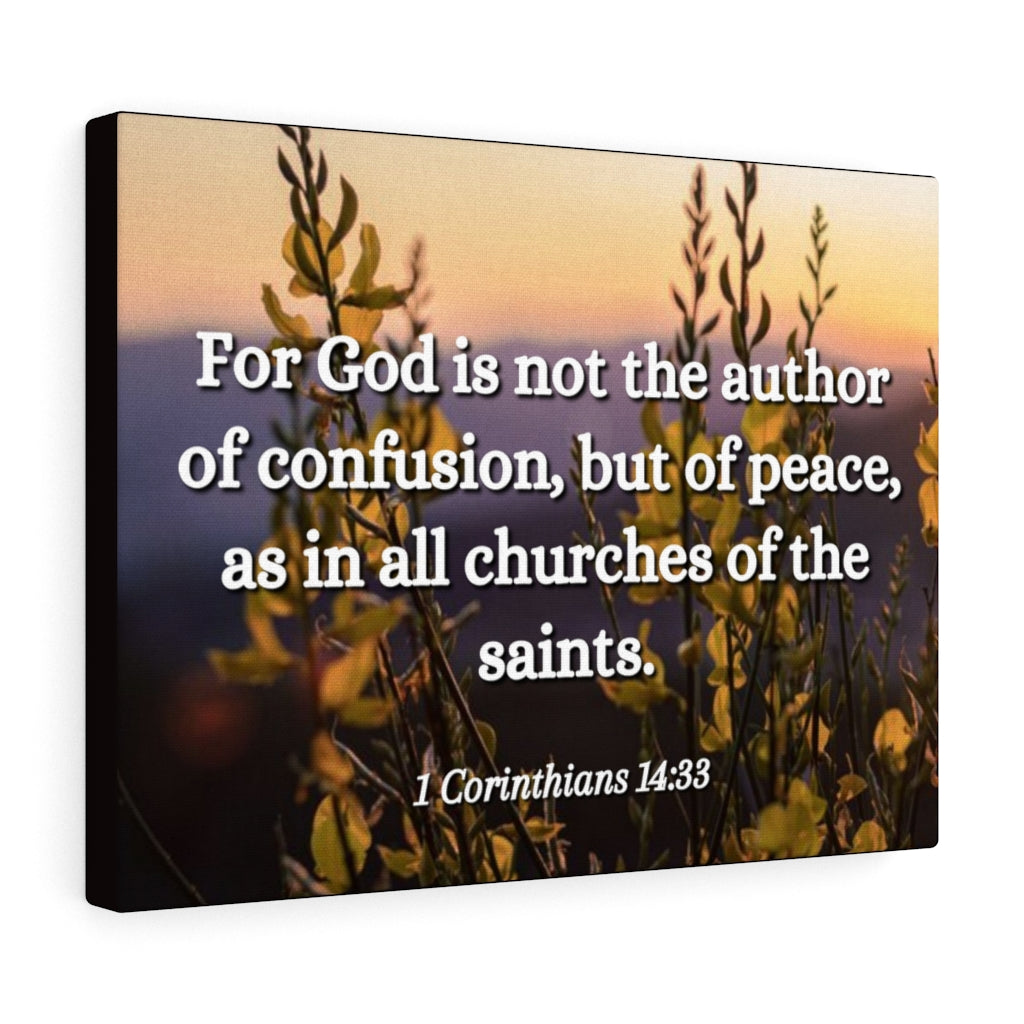 The Saints 1 Corinthians 14:33 Bible Verse Canvas Christian Wall Art Ready to Hang Unframed-Express Your Love Gifts