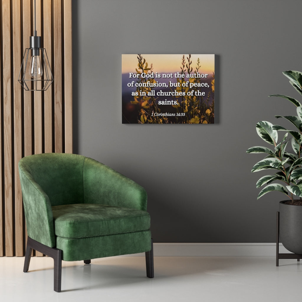 The Saints 1 Corinthians 14:33 Bible Verse Canvas Christian Wall Art Ready to Hang Unframed-Express Your Love Gifts