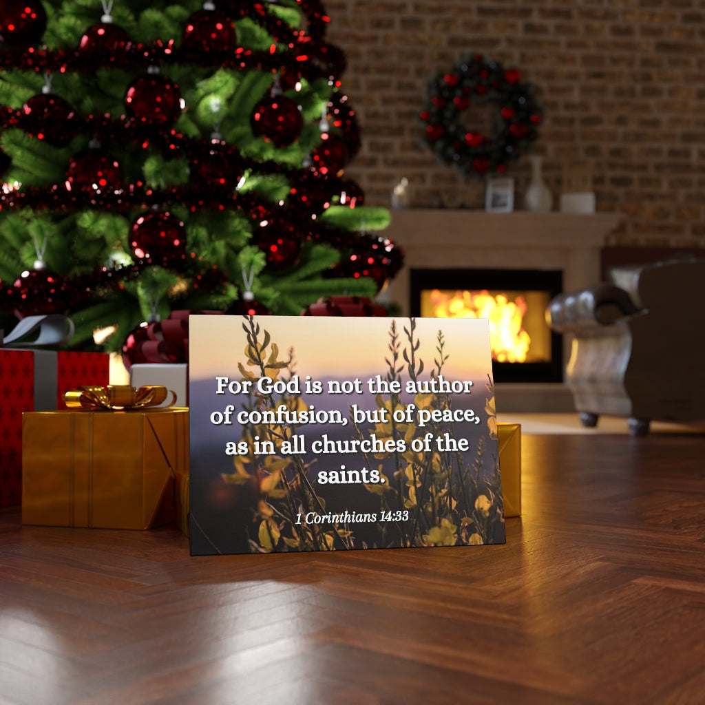 The Saints 1 Corinthians 14:33 Bible Verse Canvas Christian Wall Art Ready to Hang Unframed-Express Your Love Gifts