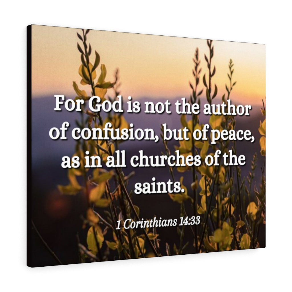 The Saints 1 Corinthians 14:33 Bible Verse Canvas Christian Wall Art Ready to Hang Unframed-Express Your Love Gifts