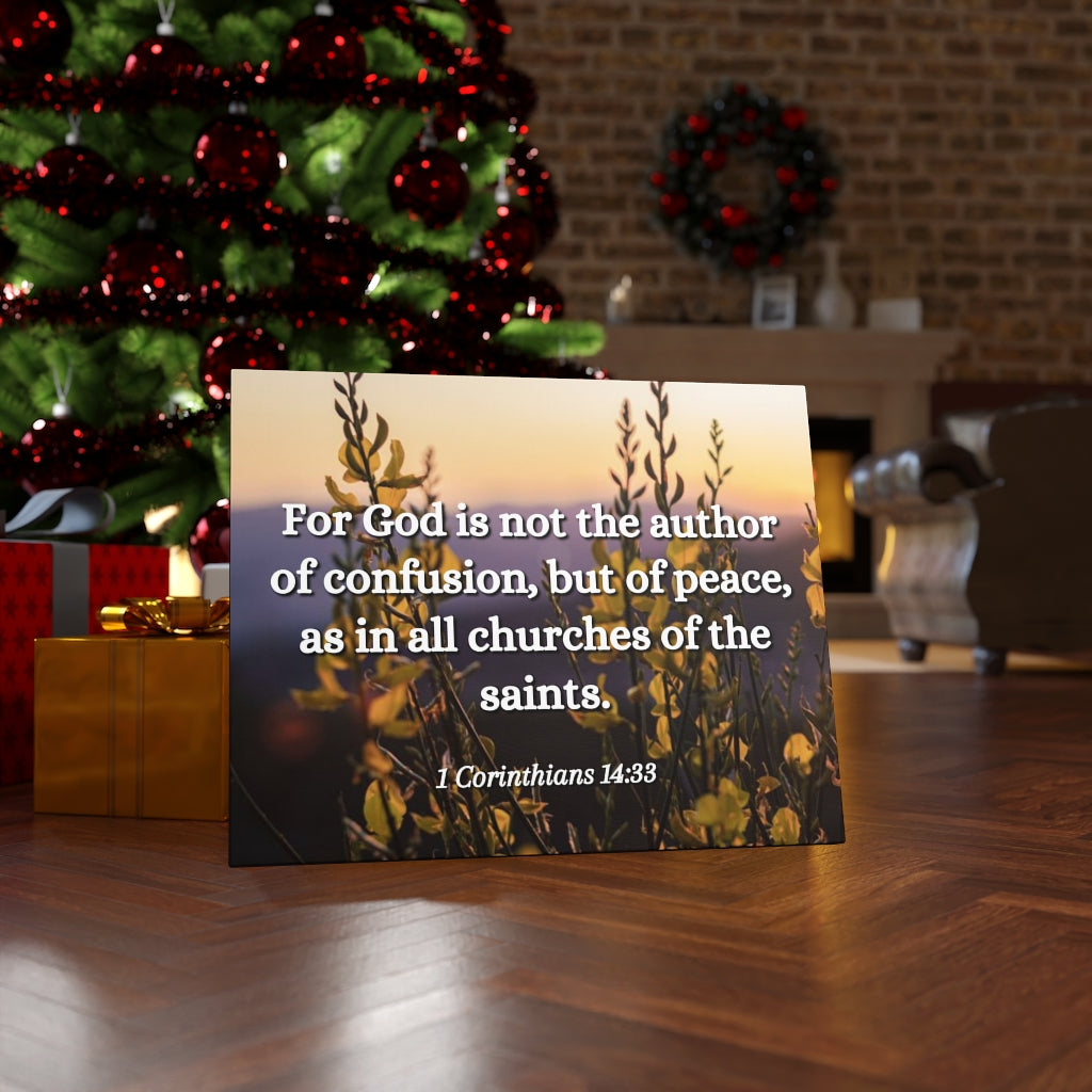 The Saints 1 Corinthians 14:33 Bible Verse Canvas Christian Wall Art Ready to Hang Unframed-Express Your Love Gifts