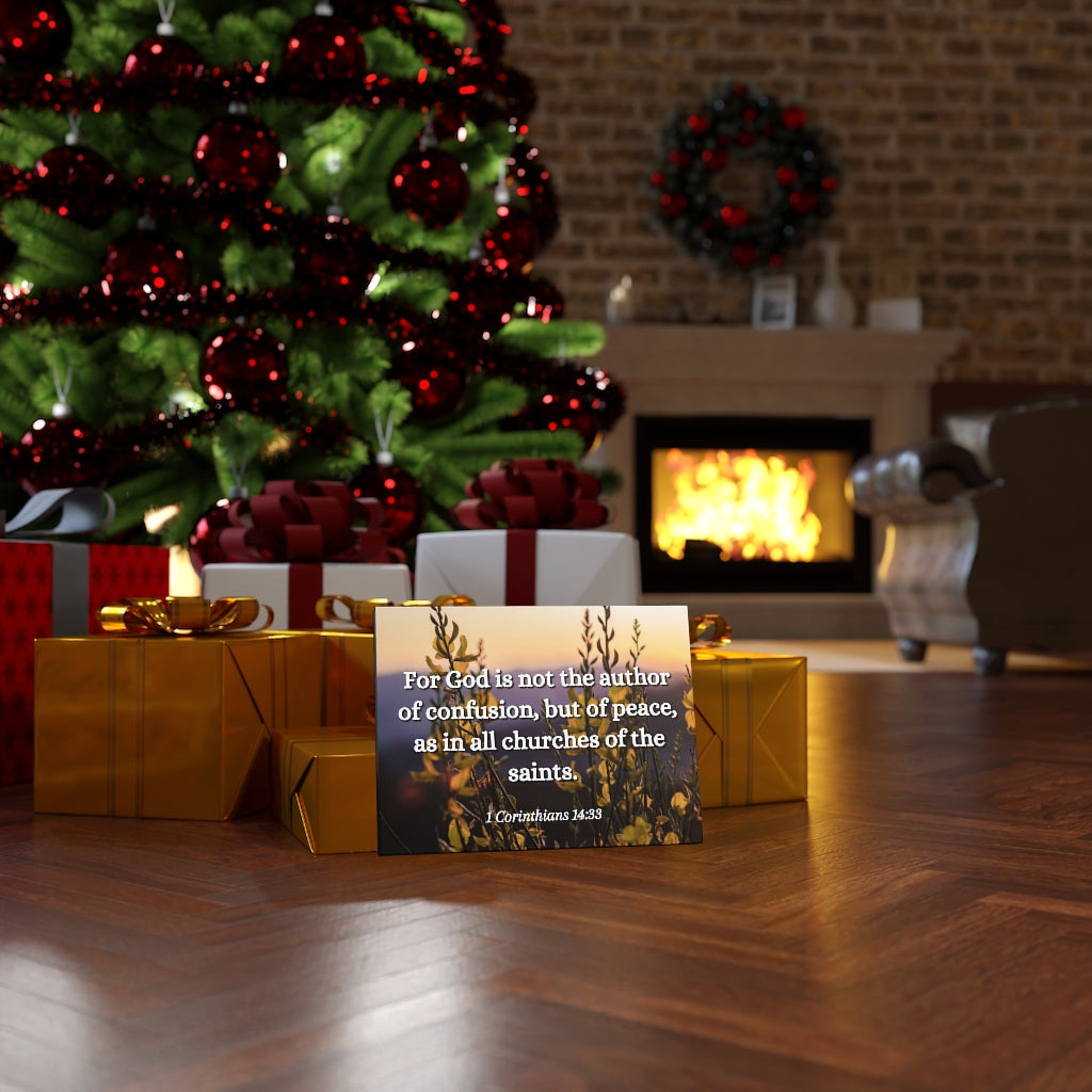 The Saints 1 Corinthians 14:33 Bible Verse Canvas Christian Wall Art Ready to Hang Unframed-Express Your Love Gifts