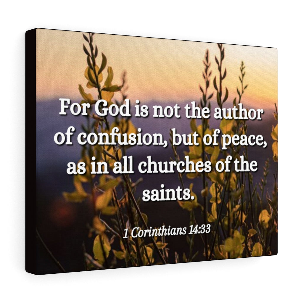 The Saints 1 Corinthians 14:33 Bible Verse Canvas Christian Wall Art Ready to Hang Unframed-Express Your Love Gifts