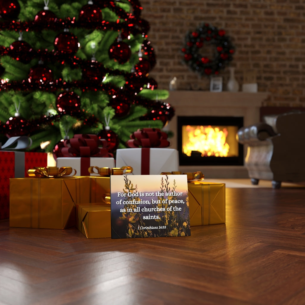 The Saints 1 Corinthians 14:33 Bible Verse Canvas Christian Wall Art Ready to Hang Unframed-Express Your Love Gifts