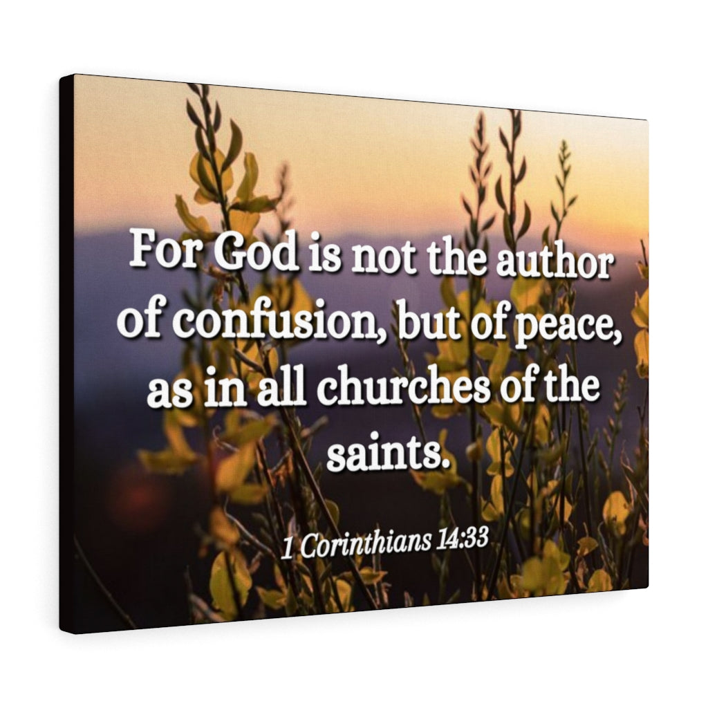 The Saints 1 Corinthians 14:33 Bible Verse Canvas Christian Wall Art Ready to Hang Unframed-Express Your Love Gifts
