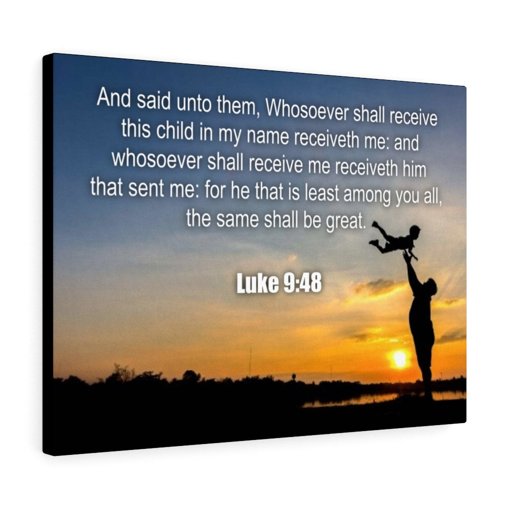 The Same Shall Be Great Luke 9:48 Bible Verse Canvas Christian Wall Art Ready to Hang Unframed-Express Your Love Gifts