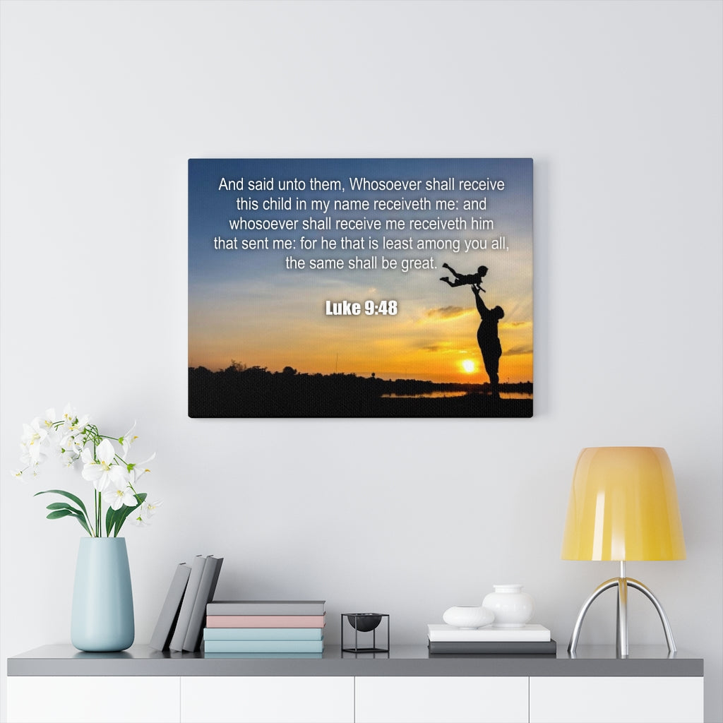 Scripture Walls The Same Shall Be Great Luke 9:48 Bible Verse Canvas Christian Wall Art Ready to Hang Unframed-Express Your Love Gifts